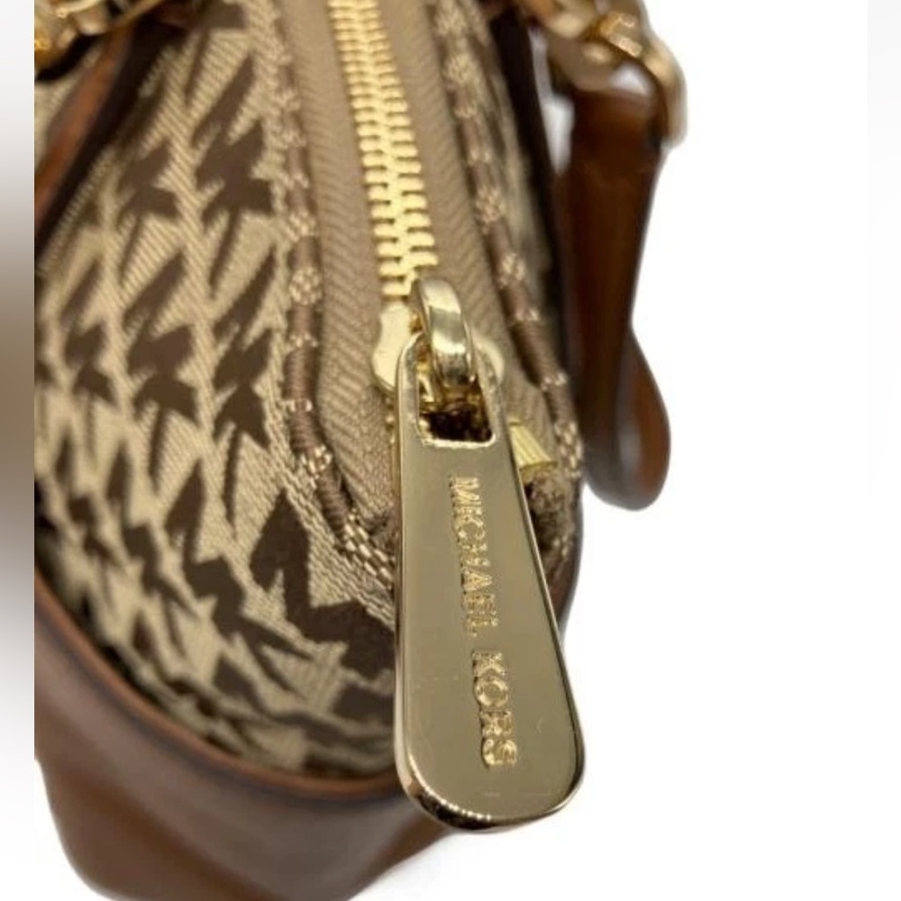 Michael Kors Brown MK Logo Tote - Picture 12 of 16